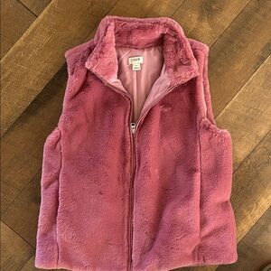 J. Crew Pink Faux Fur Vest